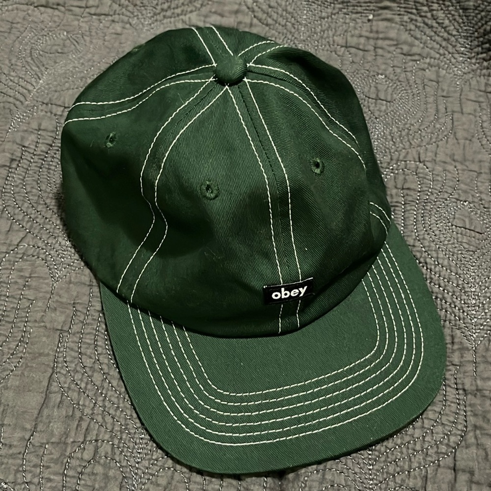 OBEY Green SnapBack Cotton Hat Casual Adjustable Cap.